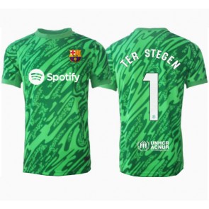 Barcelona Ter Stegen #1 Brankářské Venkovní Dres 2024-25 Krátký Rukáv